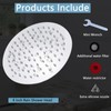 Rain Shower Head, Katezon High Pressure Rainfall Showerhead Stainless Steel,