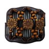 LOVEF 4 Pcs Wood Double Combs Magic Hair Clips Women