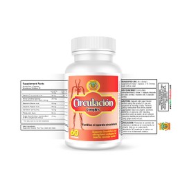 Nutrisalud Products Circulacion Complex, Capsulas naturales para la circulacion.Set de 2 frascos.Combaten Varices,calambres,hinchazon de pies y Manos,ayudan a bajar el colesterol.