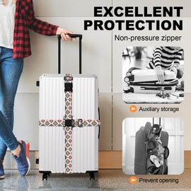 XPHZZL 2 Pack Luggage Straps, Adjustable Nylon Suitcase Belts with Lock, Luggage Straps for Suitcases Travel Airport Security-Diamond Shape