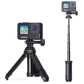 K&F CONCEPT Mini Tripod Selfie Stick (Pocket Size & Ultra Lightweight) Compatible with GoPro/DJI Osmo Action/Insta360 Selfie Stick, Mini Tabletop Tripod, 5 Levels of Adjustment, Action Camera Accessory, Compact, Lightweight, Ideal for Travel and Outdoors
