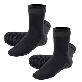 XFSRG Neoprene Shoes, Waterproof Neoprene Socks, Non-Slip Diving Socks for Water Sports and Beach Socks for Swimming, Diving, Surfing, black, XXL