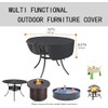 Round Table Cover Waterproof 600D Suitable for Patio Round Table，Anti-Fading
