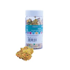 Chunky Glitter | 6mm Hexagon Glitter | 200 Grams tub | Shaker lid Easy Pouring | Glitter Art (Gold)