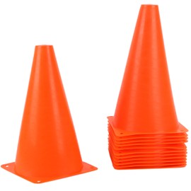 Juvale 9 Inch Orange Plastic Sports Safety Parking Cones (12 Pack)