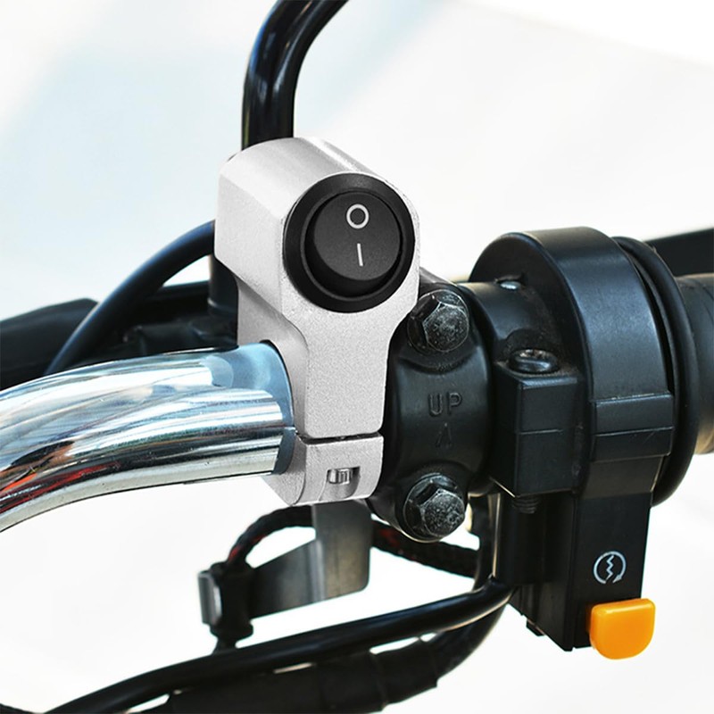 CGEAMDY Motorcycle Handlebar Switch, Motorcycle Waterproof Handlebar Switch Headlight, Handlebar