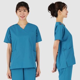 FOLK (Geas Club) Scrub White Coat Geas Club Industry First No Color Fading Hospital Clinic Scrub White Coat Geas Club Resistant to Chlorine No Color Fading Hospital Clinic Unisex Adult, navy, LL