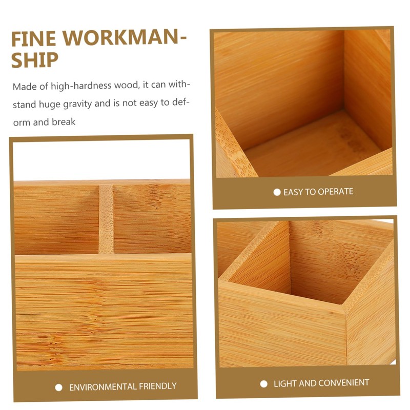 OFFSCH 1Pc Wooden Tea Storage Box with Compartments Creative Organizer
