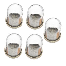 LALAFINA 5 Sets Terrarium Container Multi Purpose Plant Glass Cover with Tray Smooth Surface for Easy Cleaning for Home Office Decoration