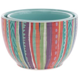 Boston International Fiesta Taco Ceramic Nesting Bowls, Set of 2