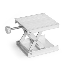 Adjustable Lab Lift Stand Stainless Steel Lift Table Lab Stand Scientific Lab Lift Platform Stands Rack Scissor Lab Lifter for Science Experiment