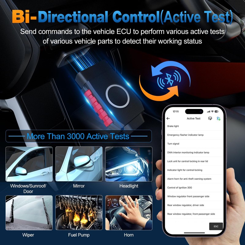 Bidirectional Scan Tool: VIDENT iSmartDiag510 Wireless OBD2 Scanner Diagnostic Tool