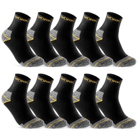 Sockenkauf24 10 Pairs Men's Work Socks Cotton Short Socks Work Socks - 43-46