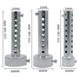 Baceyong 2 Piece Motorcycle Muffler DB Killer Exhaust Pipe Deflector Exhaust Muffler Muffler 35mm - Silver