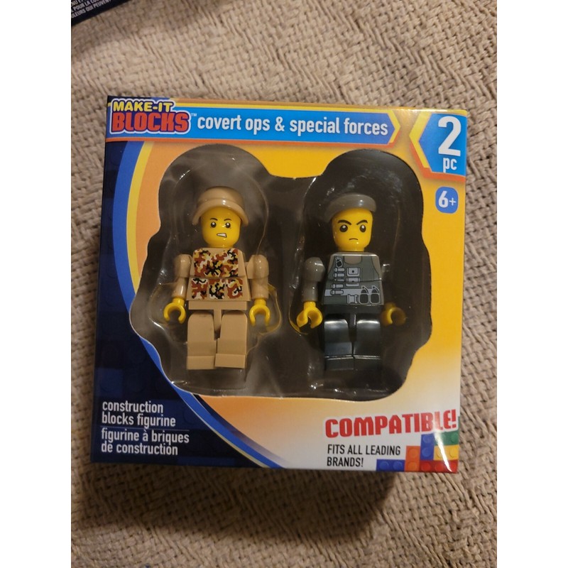 Greenbrier International (24) Make-It Blocks Figurines, Construction blocks figurines New