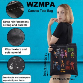 WZMPA Six Musical Broadway Tote Bag The Six Queen Theater Fans Gift The Six Wives Of Henry VIII Grocery Bag, Six Musical Bl Tg, L