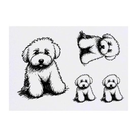 4 x 'Golden Doodle' Temporary Tattoos - Water Resistant, Skin-Safe, Non-Toxic Transfers, Mixed Sizes (TO00075152)