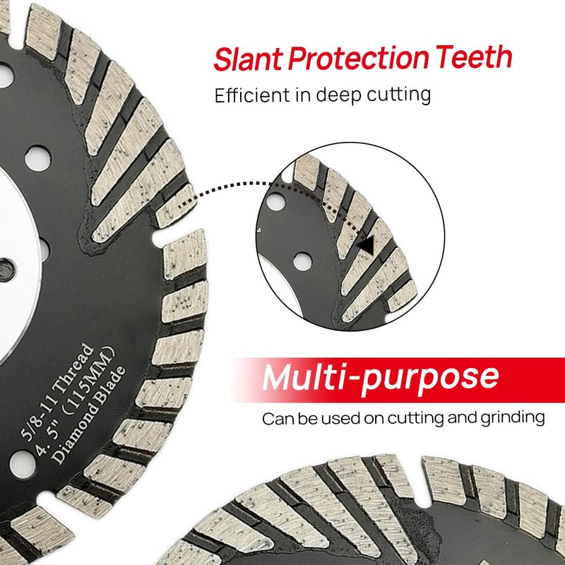 DT-DIATOOL 7 Inch Diamond Turbo Blade Cutting Granite Marble Concrete