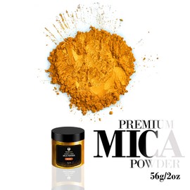 Pure Gold MICA Powder for EPOXY Resin 56G / 2OZ. JAR - TECHAROOZ 2 Tone Resin DYE Color Pigment Powder for Lip Gloss, Nails, Colorant for Slime Bath Bombs SOAP Making & Polymer Clay