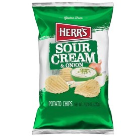 Herr's Sour Cream & Onion Chips 7.75oz Fresh Dates