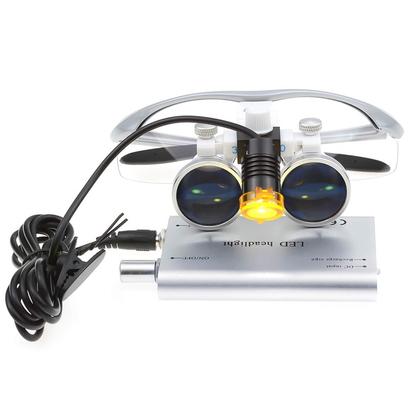 Dental Power Surgical Binocular Loupes Optical Glass Loupe 3.5x420mm with