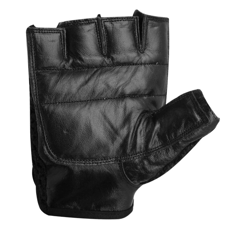 Met-X Unisex Weight Lifting Gloves Small, Leather Fingerless Workout Gloves,
