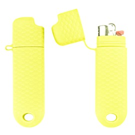Waterproof Lighter Case Cover Holder for BIC Regular Lighters Sleeve Type J6 Outdoor Survival Multipurpose Seal Lighter Pouchfor Hiking and Camping (Yellow, 2)