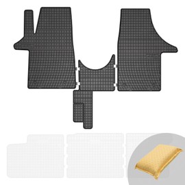 FROGUM EL Toro Rubber Mats All Year Round Set of Car Floor Mats for Volkswagen Transporter T5 2003-2015, for VW Transporter T6 2015-2019 | Durable Rubber Material | 1.5 cm Protective Edge