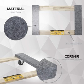 Olympia Tools Furniture Dolly for Moving, 1000 LB Capacity, 18 x 30 in, Fully Asembled, FSC Acacia Wood (Single Pack)