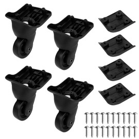 CAUTIOUS Suitcase Wheels Suitcase Wheels Replacement Wheels Luggage Case 2 Pairs Suitcase Castors Swivel Castors Left Right for Trolley Replacement Wheels Samsonite Suitcase 49 mm with Screws Repair