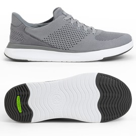 Kizik Lima Hands Free Unisex Sneakers, Casual Work Shoes, Grey, Size 7 or 8.5 Wide