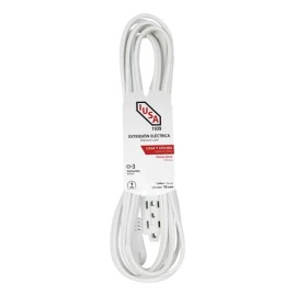 Multicontacto de 3 tomas Iusa 619341 color blanco largo del cable de 5 metros 10A                                                                     