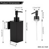 BVL Soap Dispenser Black Wall Mounted 240 ml Soap Dispenser