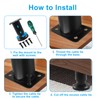 Zorfeter 4Pcs Black Adjustable Height Bed Support Furniture Replacement Legs