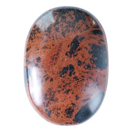 55-60mm Mahogany Obsidian Palm Stone - Worry Stone Natural Chakra Healing Reiki Polished Stone Pocket Hand Carved Crystal and Healing Stone Crystal Grid Supplies Meditation & Therapy Energy Balancing