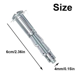 XUELIYUN 25pcs M4×60 Plasterboard Fixings Hollow Wall Anchor Dry Wall Anchor Screws Heavy Duty Hollow Wall Anchors Metal Fixings Anchors Plugs Expansion Screw Bolts for Drywall Sheetrock Wall Fixings