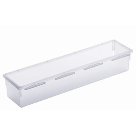 Rotho Basic Modular Organiser Box 30 x 8 cm for Drawers, Plastic (PP) BPA-Free, Transparent, (30.0 x 8.0 x 5.0 cm)
