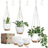 Bouqlife Hanging Planters with Macrame Plant Hangers for Indoor Outdoor