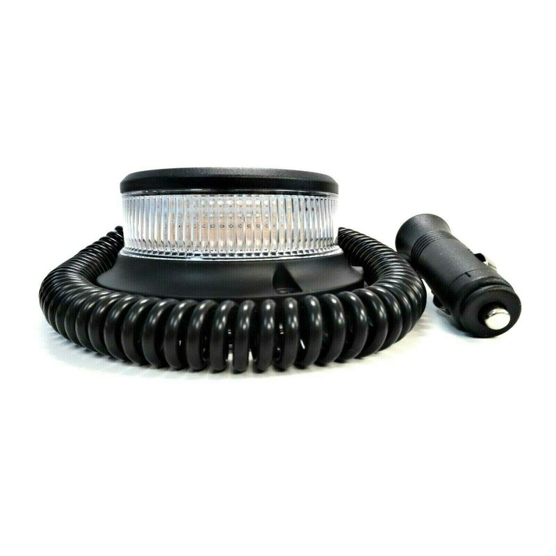 Orange White 18 LED Rotating Light 3 Flash Patterns 12