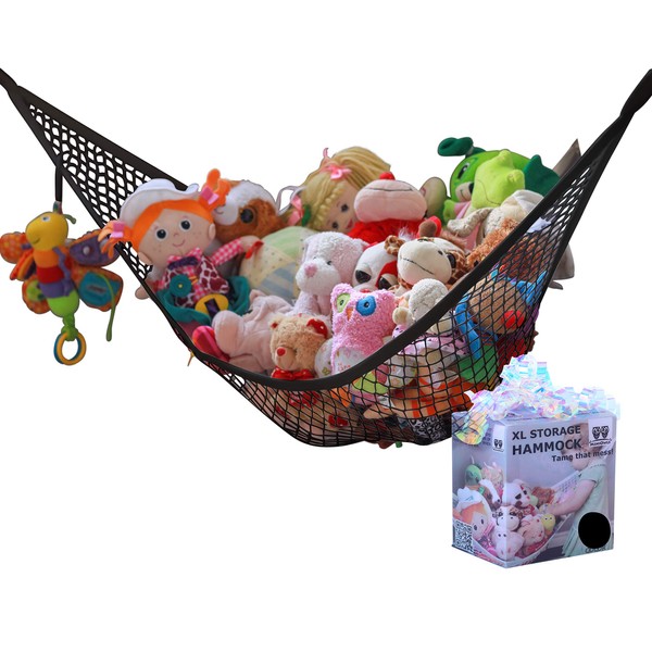 MiniOwls Toy Storage Hammock Organizer and De-cluttering Solution for Every Kid’s Room, Nursery & Playroom