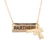 Lux Accessories Partners in Crime Gun Handcuff Friendship BFF Necklace