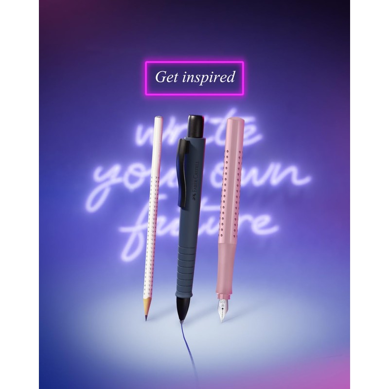 FABER-CASTELL 201539 Grip 2011 Pale Rose Gift Set with Fountain