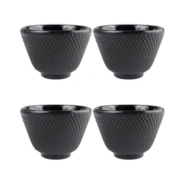 Hemoton 4 Piezas Taza De Té De Hierro Fundido Tazas De Té Japonesas De Hierro Fundido Tazas De Tetera De Hierro Fundido Copa De Sake Taza De Leche Taza De Fu Planchar Decorar Motivo