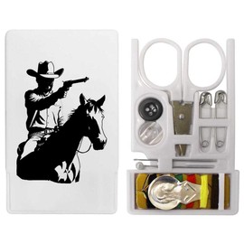 'Cowboy on Horse' Mini Travel Sewing Kit (SE00039719)