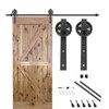 LUBANN 6.6FT Sliding Wood Barn Door Hardware Sliding Track Kit