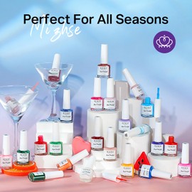 MIZHSE Quick Dry Nail Polish Set, 24 Colors Regular Nail Polish Non Gel, Air Dry Fast Neon Trendy Glitter Nail Lacquer Oil-based Long Lasting Fingernail Home DIY Set Gift for Women