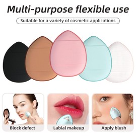 bAnpinSH Finger Puff, 12 Pcs Mini Makeup Puff, ,Suitable For Foundation, Concealer, Eye Shadow,Beauty Makeup Tools (5 Color 1 Set)