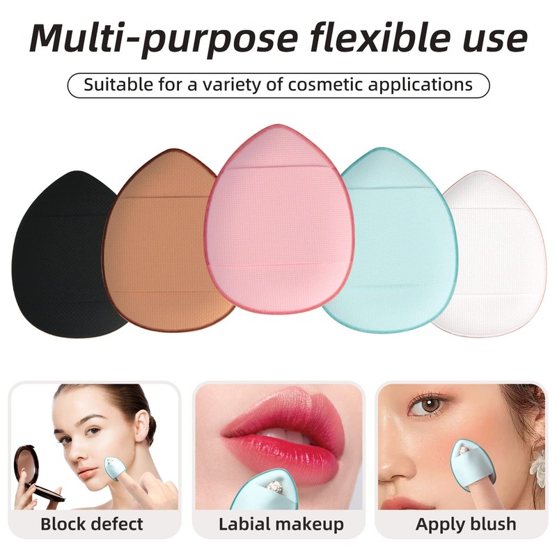 bAnpinSH Finger Puff, 12 Pcs Mini Makeup Puff, ,Suitable For