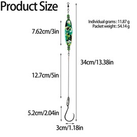 Pyuyan 4 Piece Catfish Fishing Leader Set, Catfish Floats, 7.6 cm Catfish Rattle Float, Catfish Rig, Catfish Floats, Pike, Floats for Catfish Fishing