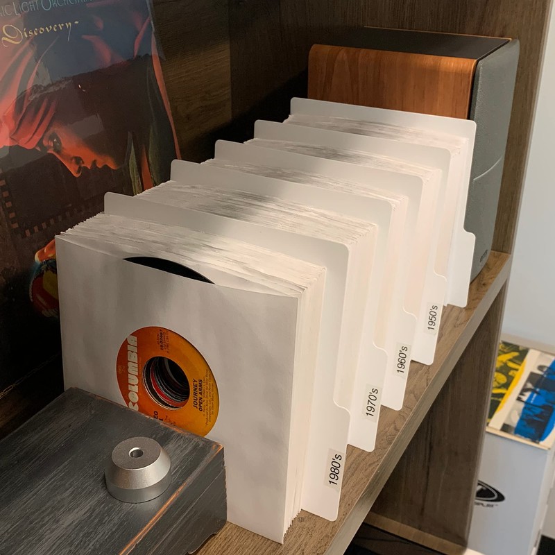 BCW 45 RPM Record Dividers | White | Write-On Index